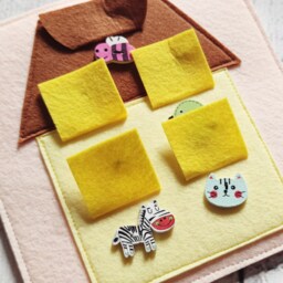 Felt Montessori Toy Quiet Book Page For Baby - 0-2 Year - thumbnail 4