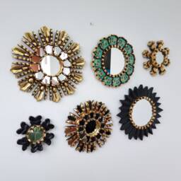 Black Turquoise - Interior Decoration Wall Mirror Home Decorative Mirrors Peruvian Crafts - thumbnail 3