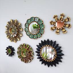Black Turquoise - Interior Decoration Wall Mirror Home Decorative Mirrors Peruvian Crafts - thumbnail 2