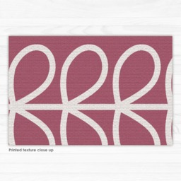 Vinyl Floor Mat, Area Rug, Plum Color Modern Leaves Illustration, Printed On PVC Mat. Linoleum Carpet in Pink, Art Mat - thumbnail 2