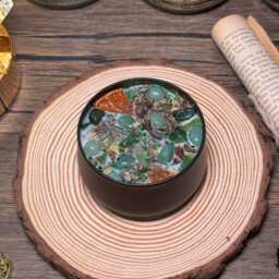 Soy Wax Crystal Candle Gift Set Full Moon Charged, Manifestation Candles - thumbnail 4