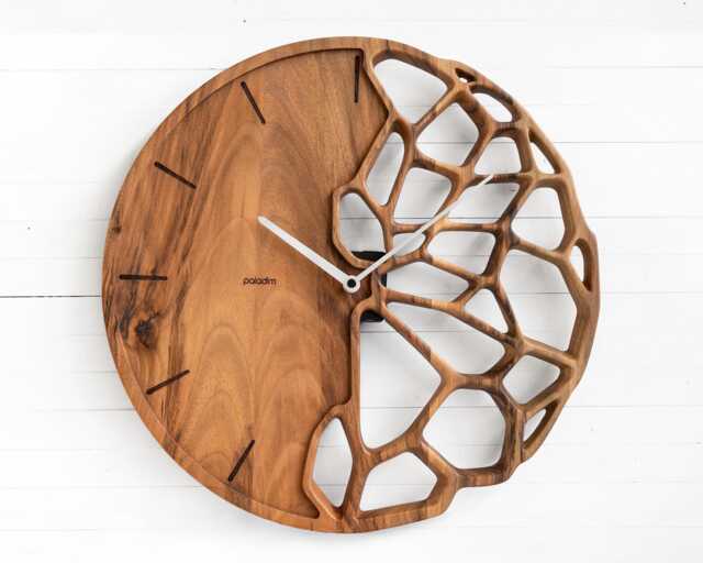 Handcrafted Walnut Wood Wall Clock - 16 - image 1