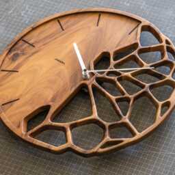 Handcrafted Walnut Wood Wall Clock - 16 - thumbnail 3
