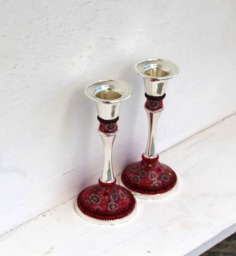 Candle Holders, Table Decoration, Candlesticks, Judaica, Wedding Candles Holder, Holder Set, Bat Mitzvah Gift, Shabbat - thumbnail 1