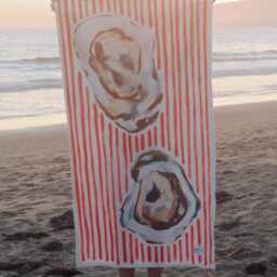 Oyster Beach Towel Mediterranean European Summer Europecore Coastal Aesthetic Pool Gift Italian French Bachelorette Favors - thumbnail 2