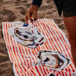 Oyster Beach Towel Mediterranean European Summer Europecore Coastal Aesthetic Pool Gift Italian French Bachelorette Favors - thumbnail 3