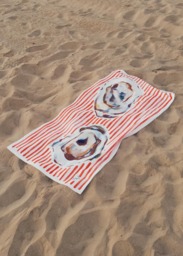 Oyster Beach Towel Mediterranean European Summer Europecore Coastal Aesthetic Pool Gift Italian French Bachelorette Favors