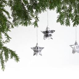 star Christmas Tree Ornament Made Of Vintage Paper By Renna Deluxe - thumbnail 2