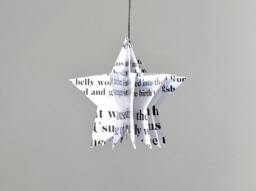 star Christmas Tree Ornament Made Of Vintage Paper By Renna Deluxe - thumbnail 1