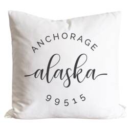 Custom City State Zip Code Pillow Cover - Personalized Location Throw Realtor Closing Gift New Home Present 20x20 18x18 - thumbnail 2
