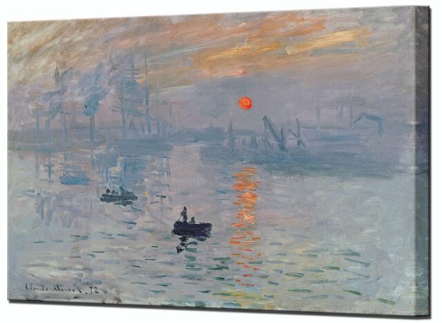 Impression Sunrise, Claude Monet, Canvas Wall Art Print, Ready To Hang, Print Home Decor Design - image 1