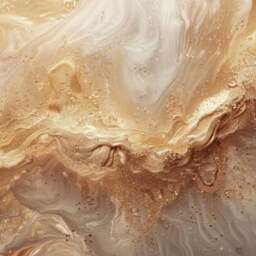 Golden Marbleized Wallpaper Beige Gray Fluid Wall Mural Sparkling Bedroom Gold Customizable Wall Decals Removable - thumbnail 2