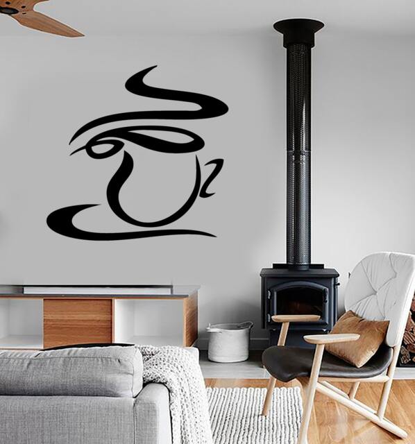 Wall Vinyl Decal Coffee Cup Decor For Kitchen & Restaurants Shop Decoration - #1041De - image 1