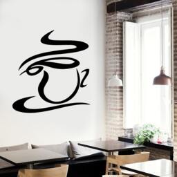Wall Vinyl Decal Coffee Cup Decor For Kitchen & Restaurants Shop Decoration - #1041De - thumbnail 2