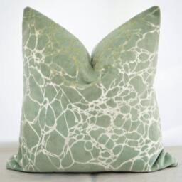 Green Pillow Cover, Green Velvet Cover, Mint Cover, Silver Cover - thumbnail 2