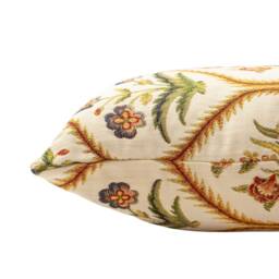 Jacobean Floral Bouquet Extra-Large Cushion. Antique Inspired Vintage Trellis Design On A Traditional Heavyweight Tapestry. 23X23 - thumbnail 2