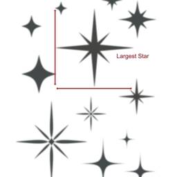 Sparkling Stars Stencil/Set Of For Wall/Furniture/Fabric Decor - thumbnail 2