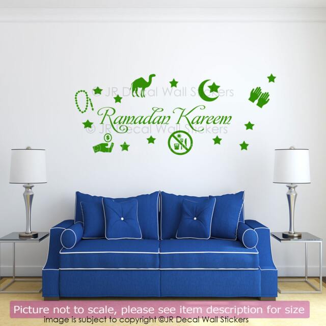 Ramadan Kareem Islamic Wall Sticker Arabic Art Vinyl Decal Shop Window Decor - image 1