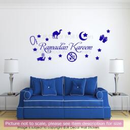 Ramadan Kareem Islamic Wall Sticker Arabic Art Vinyl Decal Shop Window Decor - thumbnail 3