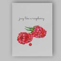 Minimalist Watercolour Raspberry Kitchen Quote Canvas Wall Art Print Decor Picture Ready To Hang - thumbnail 1