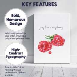 Minimalist Watercolour Raspberry Kitchen Quote Canvas Wall Art Print Decor Picture Ready To Hang - thumbnail 2