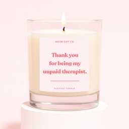 "Funny Candle Gift - ""Unpaid Therapist" - thumbnail 1