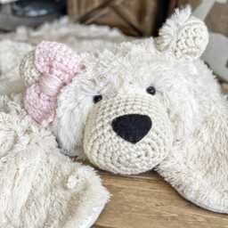 White Polar Bear Rug in Faux Fur For Mountain Nursery Decor - thumbnail 1