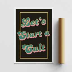 Let's Start A Cult - 03 Poster Alternative Decor, Dark Humour Print, Halloween Wall Art, Funny Cool Edgy Home Decor - thumbnail 3