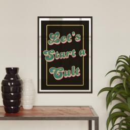 Let's Start A Cult - 03 Poster Alternative Decor, Dark Humour Print, Halloween Wall Art, Funny Cool Edgy Home Decor - thumbnail 1