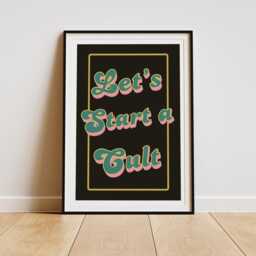 Let's Start A Cult - 03 Poster Alternative Decor, Dark Humour Print, Halloween Wall Art, Funny Cool Edgy Home Decor - thumbnail 2