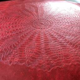 Leather Pouf Vintage Look - thumbnail 2