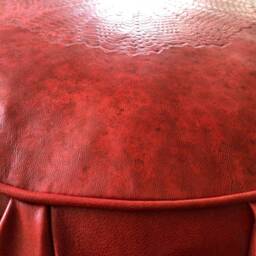Leather Pouf Vintage Look - thumbnail 3