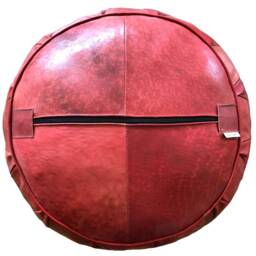 Leather Pouf Vintage Look - thumbnail 4