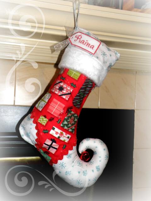 Christmas Stocking With Personalized Name Tag - Elf - image 1