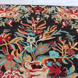 4x6 Afghan Super Kazak Black Trees Of Rug, Brand New Luxury Rug, Medallion Geometric Rug For Living Room - thumbnail 3