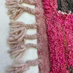 Handmade Moroccan Wool Runner Rug Abstract Berber Hallway Rug - thumbnail 4