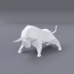 Bull Papercraft, 3D Paper Model - thumbnail 2