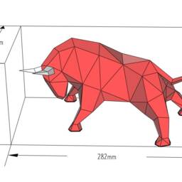 Bull Papercraft, 3D Paper Model - thumbnail 3