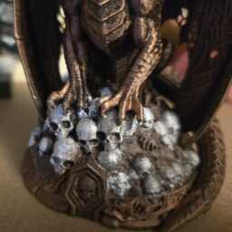 Dragon - Skull Throne Gothic Mythical Ornament Figurine Stunning Detail - thumbnail 4