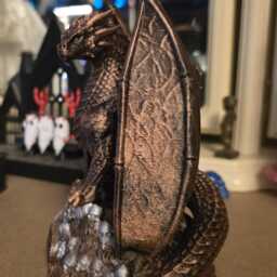 Dragon - Skull Throne Gothic Mythical Ornament Figurine Stunning Detail - thumbnail 2