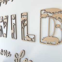 Where The Wild One Sleeps Wooden Sign - Jungle Animal Theme Decoration Children's Bedroom Playroom Wall Art - thumbnail 3
