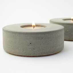 Handmade Tea Light Holder Concrete Candle Holder, Minimalist Home Decor - thumbnail 2