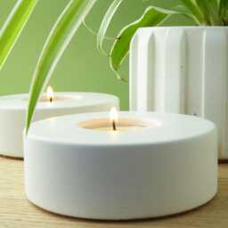 Handmade Tea Light Holder Concrete Candle Holder, Minimalist Home Decor - thumbnail 1