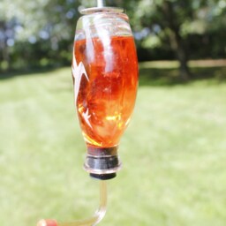 Small Etched Mom & Baby Hummingbird For Window Or Garden Bottle Hummingbird Feeder - thumbnail 3