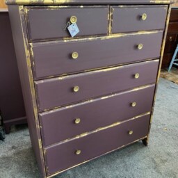 Chest Of Drawers Painted Bespoke Moroccan Geometric Bee Elephant Handles Stencilled - thumbnail 2