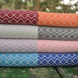 "Turkish Towel, Lilac & Light Pink Towel, Turkish Peshtemal, 40""x67" - thumbnail 4