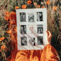 Playing Card Photo Collage Wall Art - Personalised Valentines Gift Boyfriend, Girlfriend - thumbnail 1