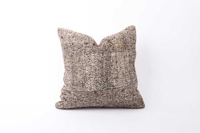Handmade Turkish Kilim Pillow Embroidered Wool Cushion Cover - 18''x18'' - image 1