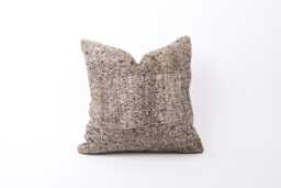 Handmade Turkish Kilim Pillow Embroidered Wool Cushion Cover - 18''x18'' - thumbnail 1