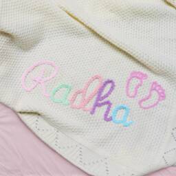 Custom Baby Name Blanket, Personalized Girl Blanket, Baby Blanket With Name, Baby Announcement, Newborn Gift, Baby Shower Gift - thumbnail 3